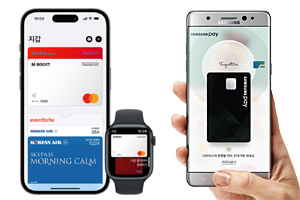 애플페이, NFC 단말기 보급 속도전 … 삼성페이, ‘네·카’와 편의기능 확장전